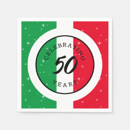 Italien Italienska Flagga Birthday-årsdagen Pappersservett