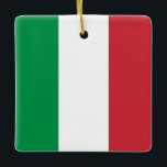 Italien (italienska) Flagga Julgransprydnad Keramik<br><div class="desc">Anpassade World Flagga Products ( i världen) - Lägg gärna till din egen text.</div>