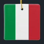 Italien (italienska) Flagga Julgransprydnad Keramik<br><div class="desc">Anpassade World Flagga Products ( i världen) - Lägg gärna till din egen text.</div>