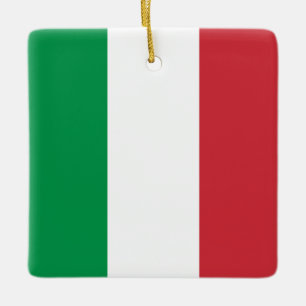 Italien (italienska) Flagga Julgransprydnad Keramik