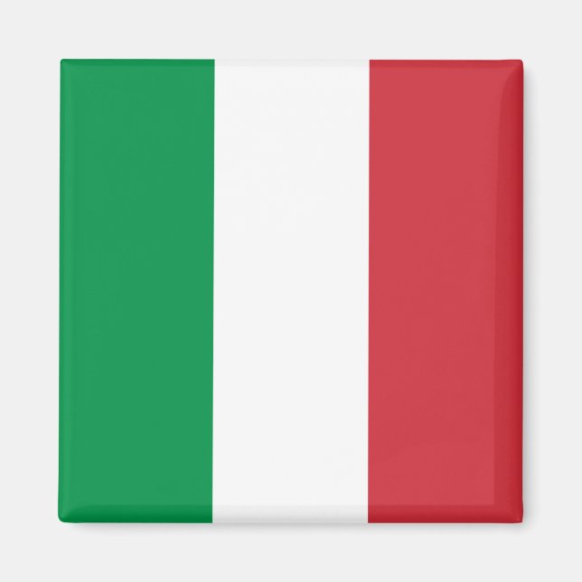 Italien (italienska) Flagga Magnet (Framsidan)
