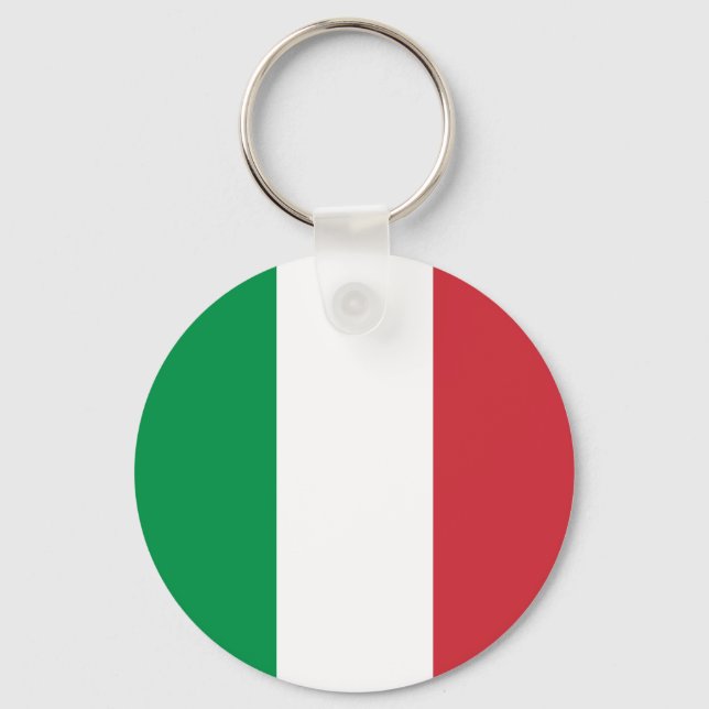 Italien - Italienska Flagga Nyckelring (Framsida)
