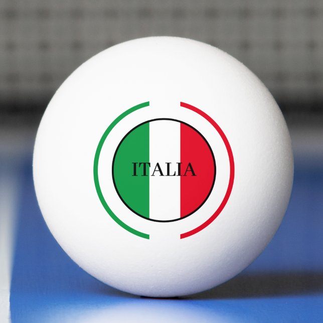 Italien Italienska Flagga Red White Grönt Italia Pingisboll (italy italian flag italia ping pong ball)