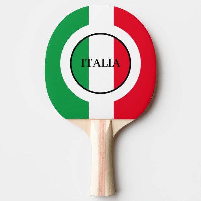 Italien Italienska Flagga Red White Grönt Italia Pingisracket (Framsidan)