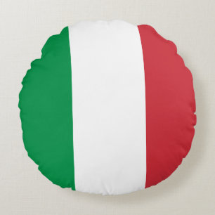 Italien (italienska) Flagga Rund Kudde
