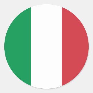 Italien - Italienska Flagga Runt Klistermärke