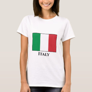 Italien (italienska) Flagga T Shirt