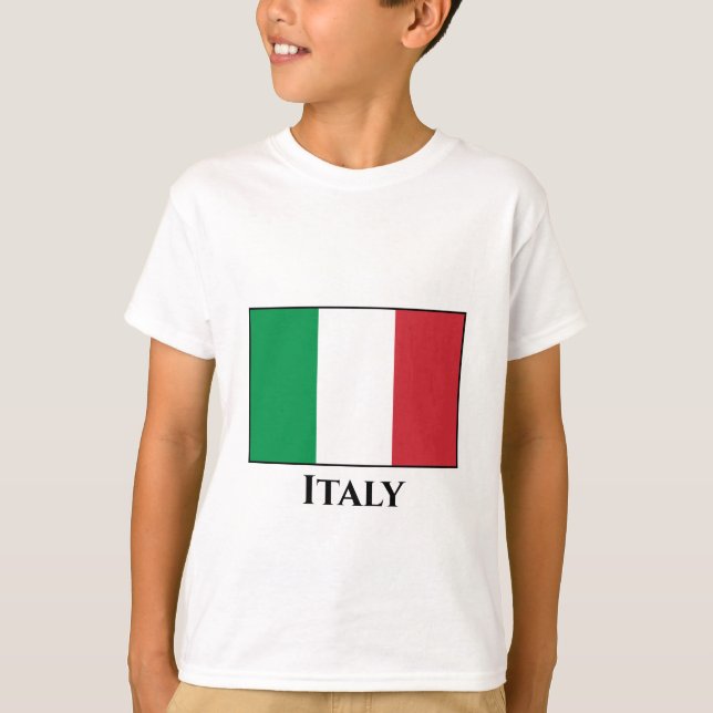 Italien (italienska) Flagga T Shirt (Framsida)