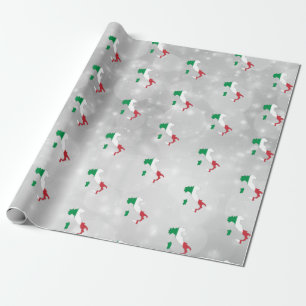 Italien Italienska Flagga Wrapping Papper Presentpapper