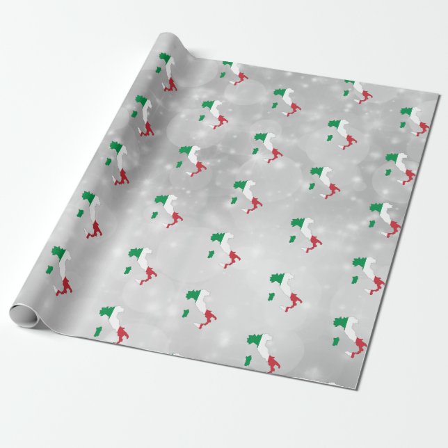 Italien Italienska Flagga Wrapping Papper Presentpapper (Utrullad)