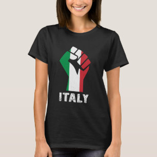 Italien Italienska Flaggan Italienska Rötter Handf T Shirt