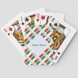 Italien Italienska Flaggan Klinker Grön Personlig Casinokort