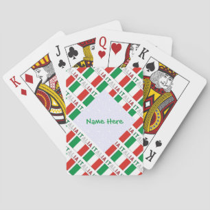 Italien Italienska Flaggan Klinker Grön Personlig Casinokort