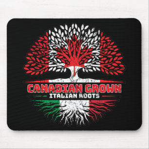 Italien Italienska Kanadas Träd Roots Flagga Musmatta