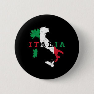 Italien Italienska Karta Flagga Pridet Gift Herita Knapp