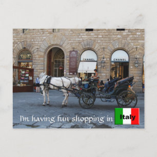 Italien Italienska Shopping Fashionable Florence Vykort