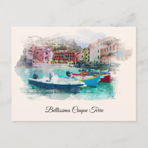 ** Italien Italienska språket Art Cinque Terra AP1 Vykort