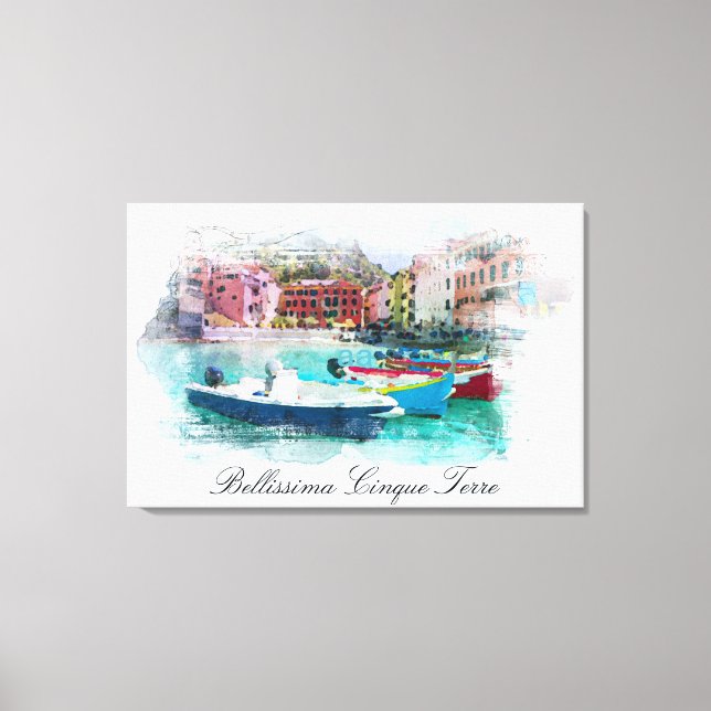 ** Italien Italienska språket Cinque Terre AP12 Ar Canvastryck (Framsida)
