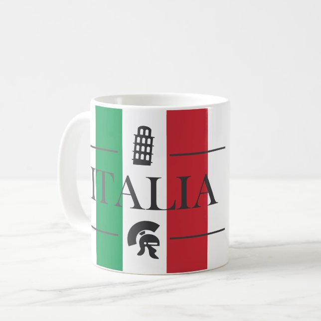 Italien - italienska symboler kaffemugg (Framsida vänster)