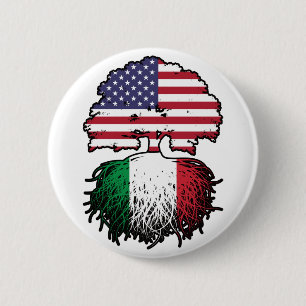 Italien Italienska USA Förenta Stater Amerika Knapp