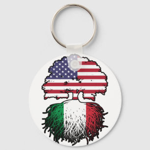 Italien Italienska USA Förenta Stater Amerika Nyckelring