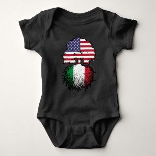 Italien Italienska USA Förenta Stater Amerika T Shirt