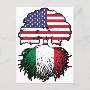 Italien Italienska USA Förenta Stater Amerika Vykort