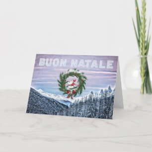 * Italien Italienskt Buon Natale-julkort Kort