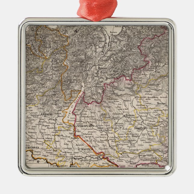 Italien Julgransprydnad Metall (Framsidan)