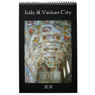 italien & kalender 2011 för vatican singelsida
