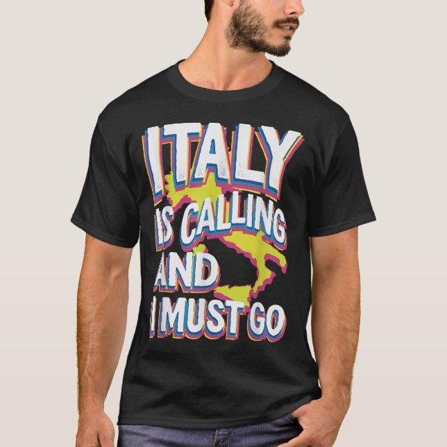 Italien kallar resekonst t shirt (Framsida)
