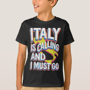 Italien kallar resekonst t shirt