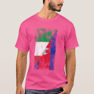 Italien Kambodja Flaggor - italienska Kambodja T Shirt