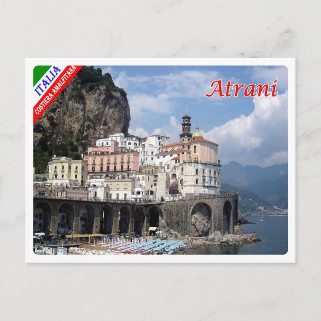 Italien - Kampanien - Amalfi Kusten - Atrani - Vykort (Framsida)