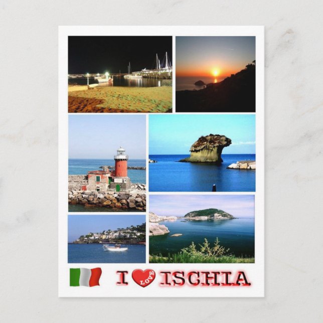 Italien - Kampanien - Ischia - Jag älskar - Vykort (Framsida)