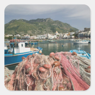 ITALIEN, Kampanien, (Napelbukten), ISCHIA, FORIO: Fyrkantigt Klistermärke