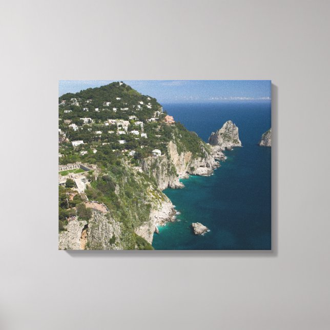 ITALIEN, Kampanien, (Neapelbukten), CAPRI: Canvastryck (Framsida)
