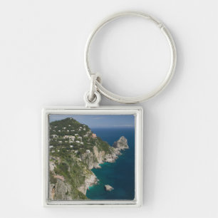 ITALIEN, Kampanien, (Neapelbukten), CAPRI: Fyrkantig Silverfärgad Nyckelring