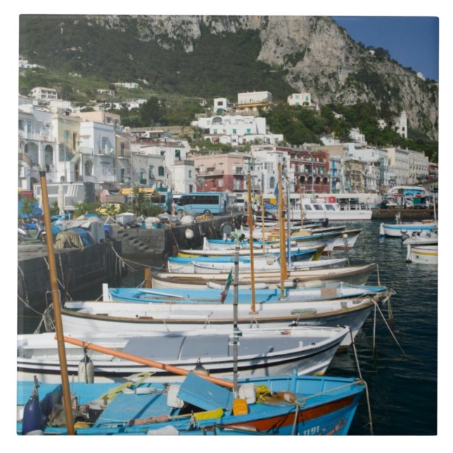 ITALIEN, Kampanien, (Neapelbukten), CAPRI:Marina Kakelplatta (Framsidan)