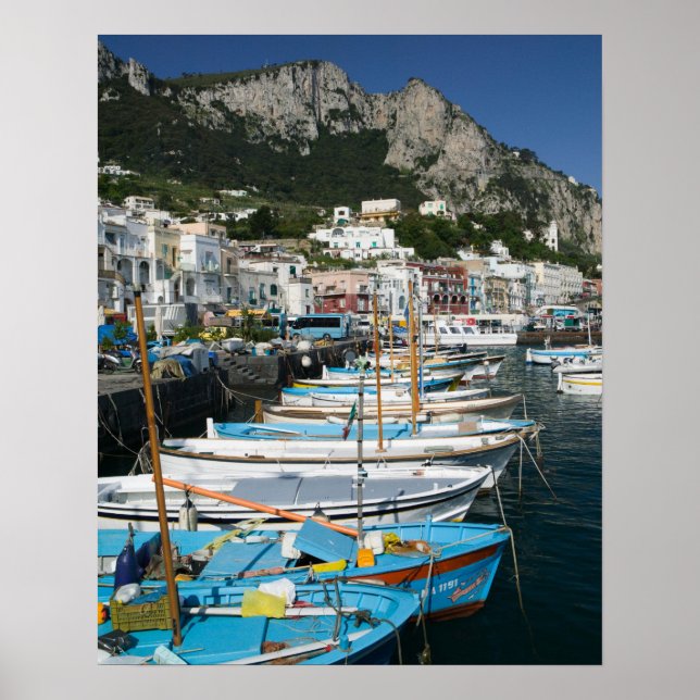 ITALIEN, Kampanien, (Neapelbukten), CAPRI: Marina Poster (Framsidan)