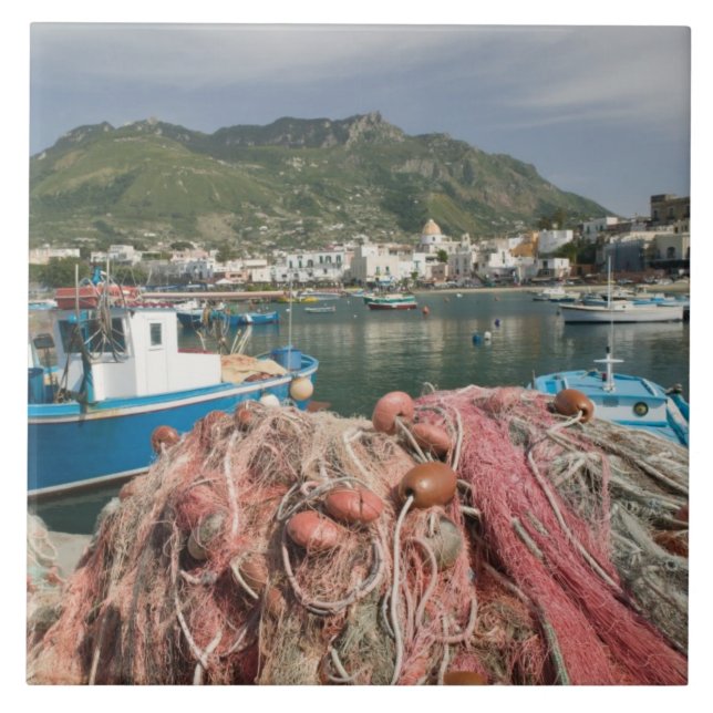 ITALIEN, Kampanien (Neapelbukten), ISCHIA, FORIO: Kakelplatta (Framsidan)