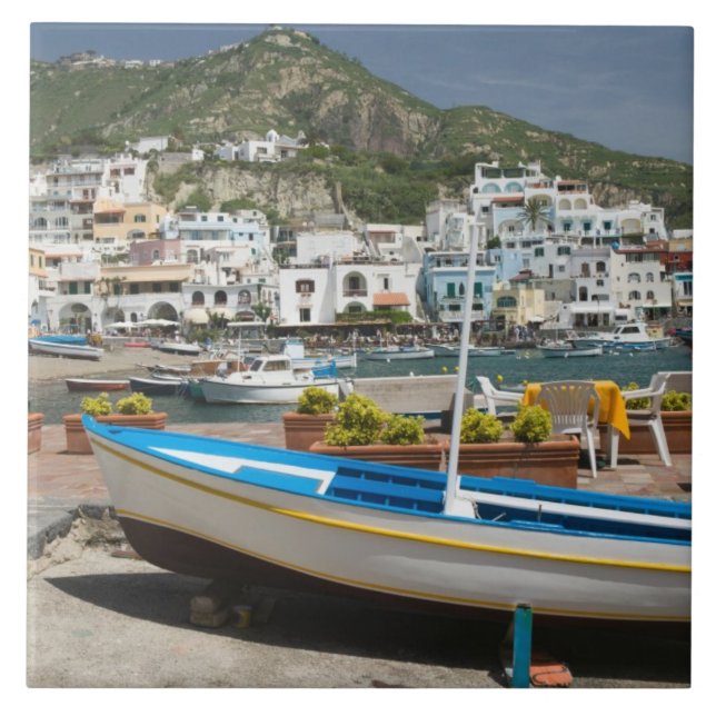 ITALIEN, Kampanien, (Neapelbukten), ISCHIA Kakelplatta (Framsidan)