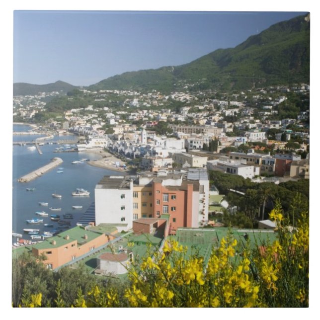 ITALIEN, Kampanien (Neapelbukten), ISCHIA, LACCO Kakelplatta (Framsidan)