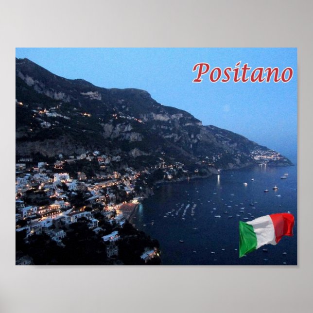 Italien - Kampanien - Positano - Poster (Framsidan)