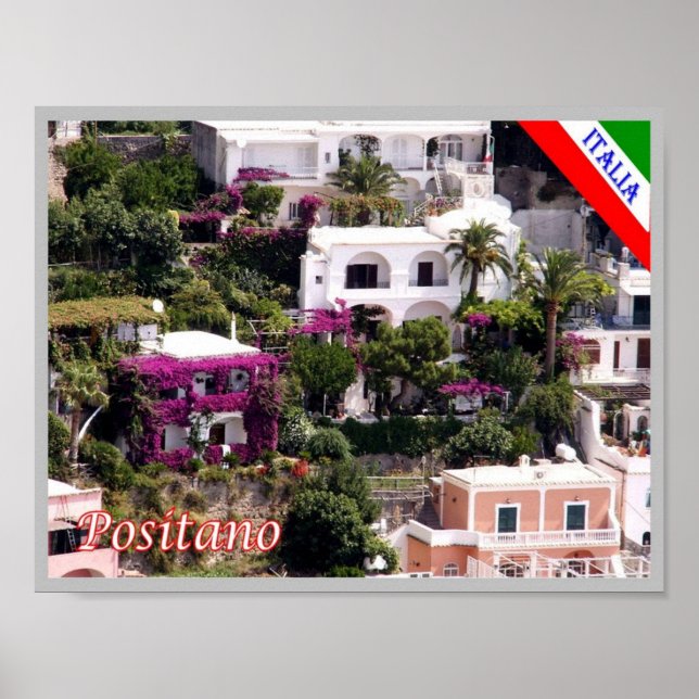 Italien - Kampanien - Positano - Poster (Framsidan)