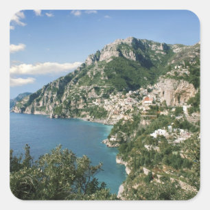 Italien, Kampanien, Sorrentinahalvön, Positano, Fyrkantigt Klistermärke