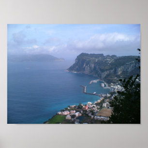 Italien - Kapri mot Sorrento Poster