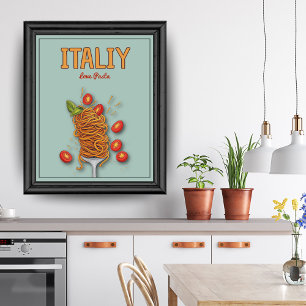 Italien Kärlek Pasta Poster