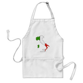 Italien Karta Flagga Förkläde