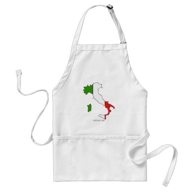 Italien Karta Flagga Förkläde (Framsidan)